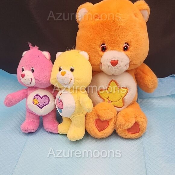 Care Bears Pink and Yellow Stuffed Animals Collection the orange one sings - Picture 1 of 4